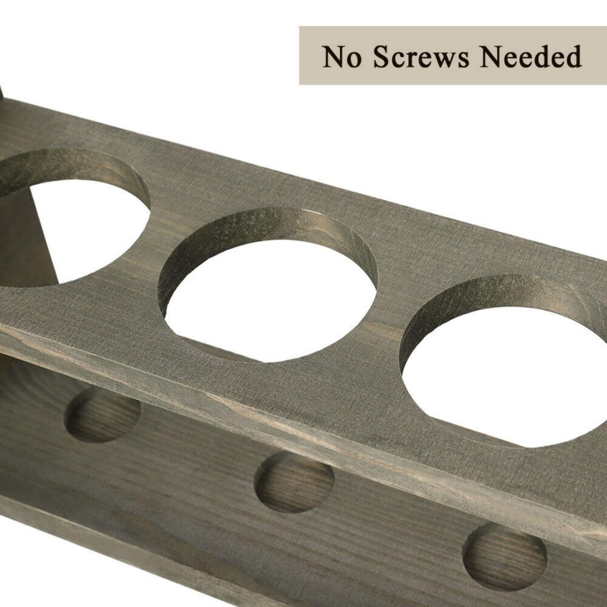 NEX™ 16" Olive Green 4-Bottle Countertop Wood Wine Rack